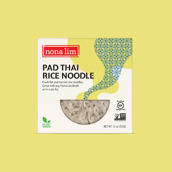 Nona Lim flat, thin, gluten free rice noodles for Pad Thai 