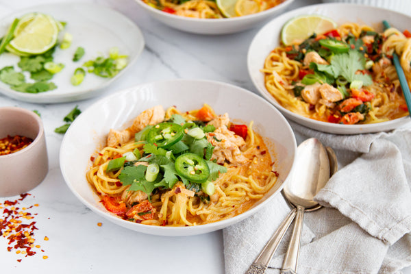 Spicy Coconut Lime Chicken Curry & Noodles