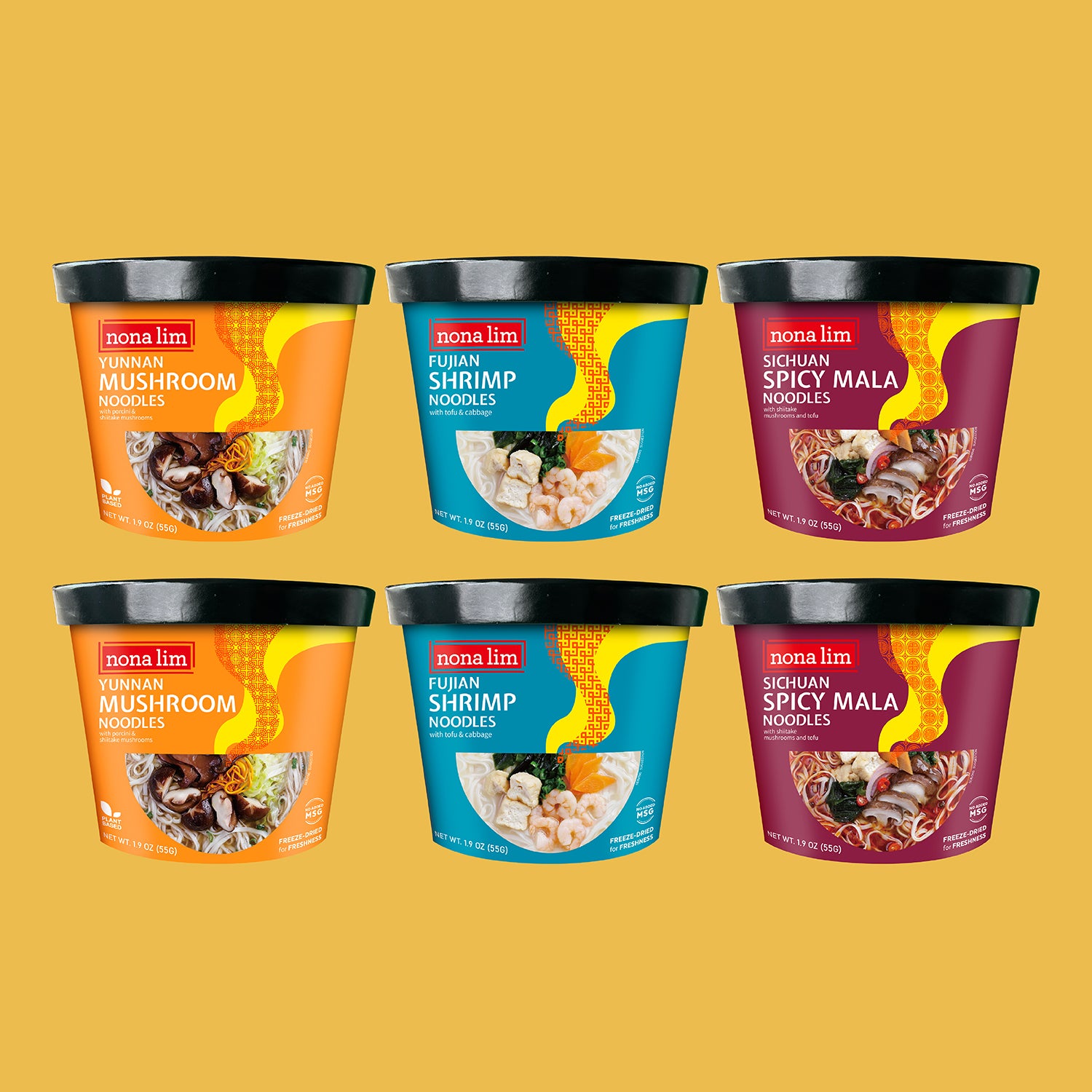 Nona Lim Instant Noodle Bowl Variety Pack