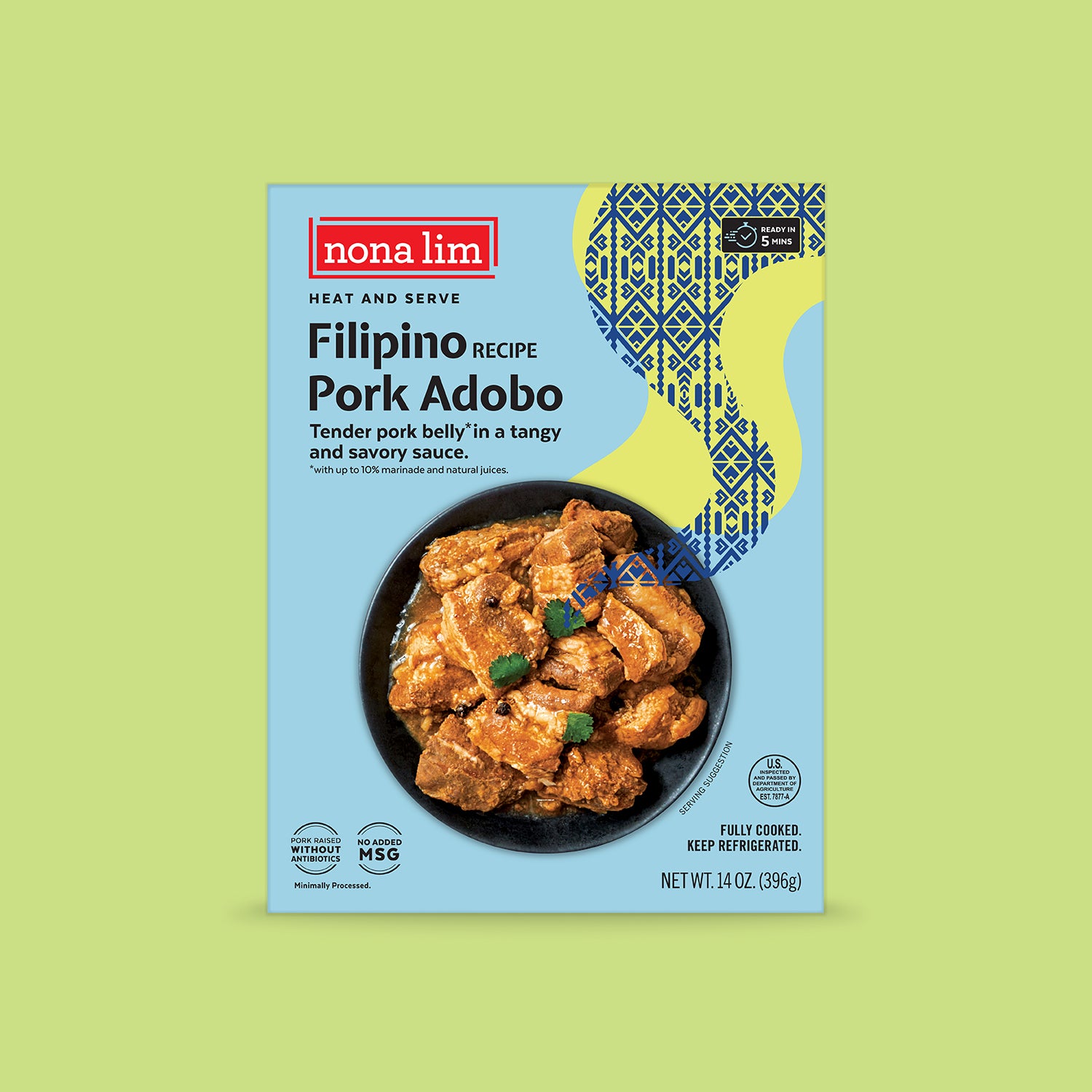 Nona Lim Filipino Pork Adobo heat and serve entree box front