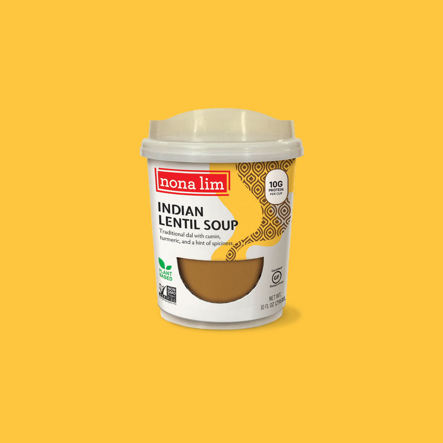 Nona Lim Indian Lentil Soup, Heat and Sip Soup Cup